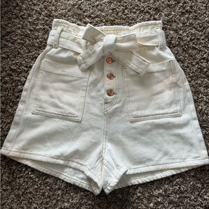Zara White Jean Shorts